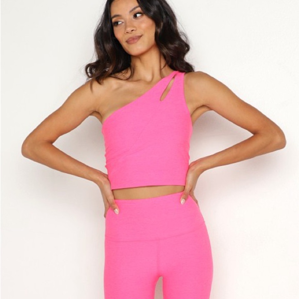 Beyond Yoga Spacedye Lost Your Mind One Shoulder Cropped Tank